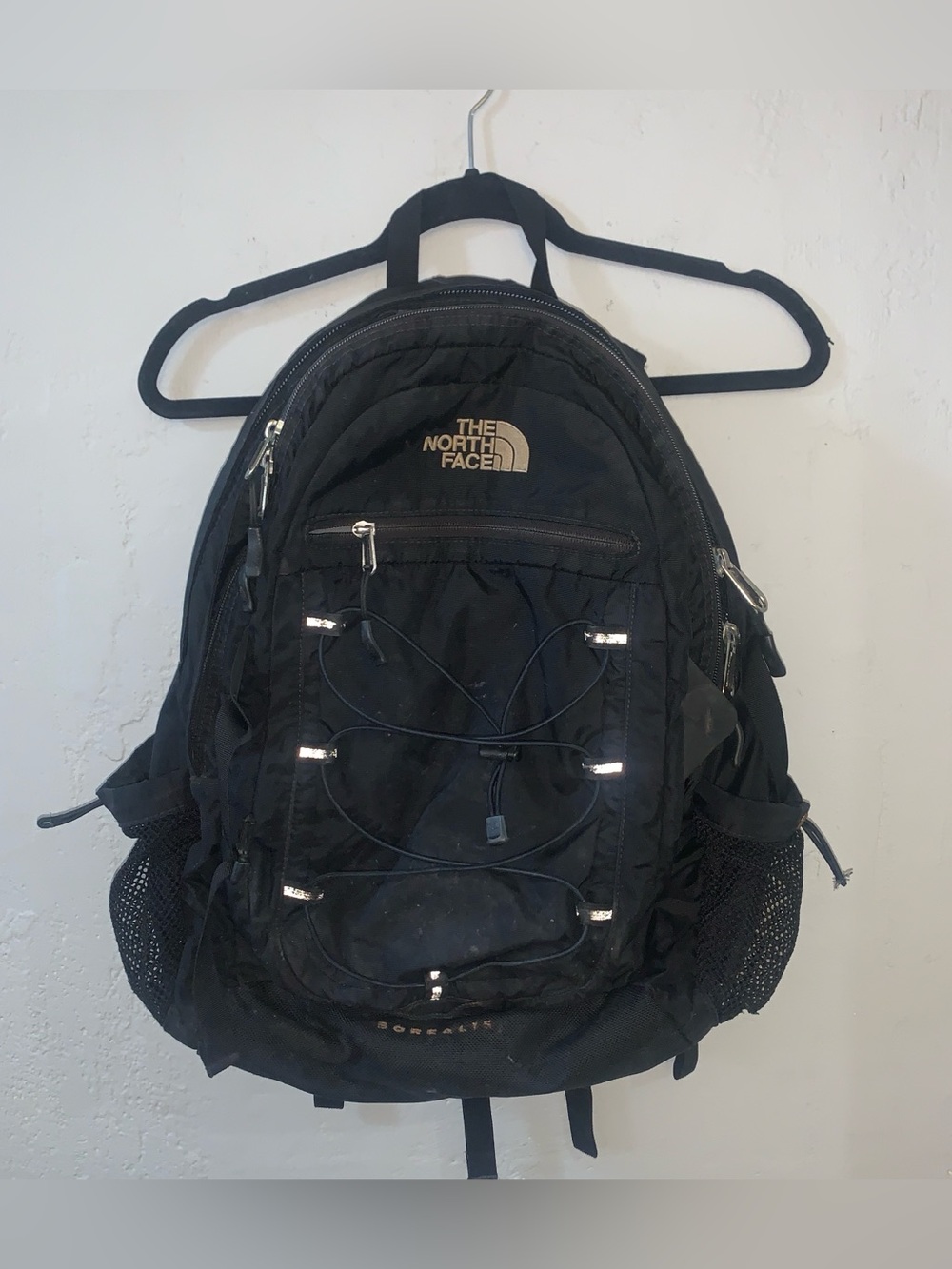 The North Face Borealis Black Backpack Worn Dirty Musty Odor Fraying